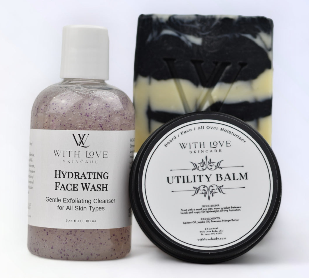 Charcoal Soap + Face Wash + Utility Balm