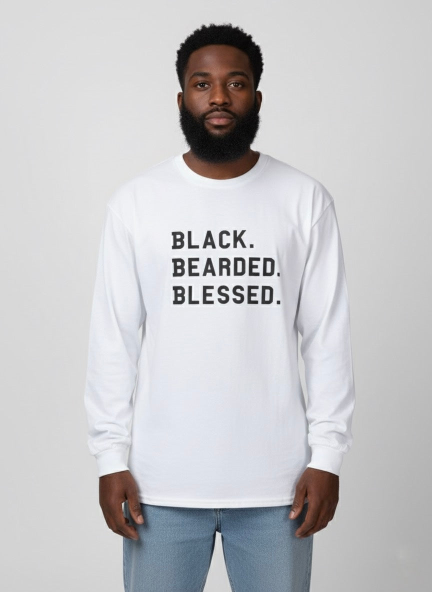 Black. Bearded. Blessed. T-Shirt