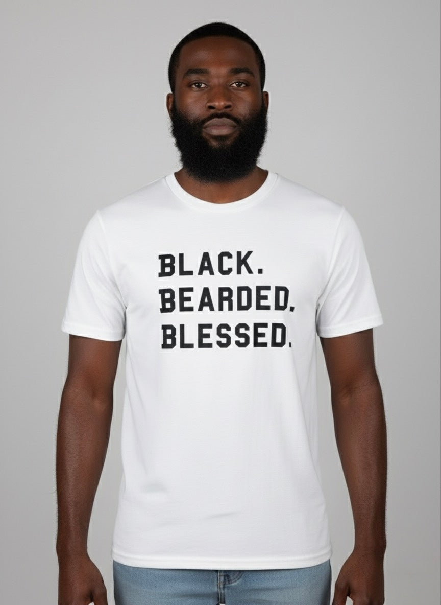 Black. Bearded. Blessed. T-Shirt