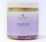Angelic Body Polisher, part of your essential skin care routine, exfoliating and hydrating with sugar and sweet almond oil for soft, silky skin.