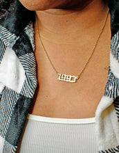 Load image into Gallery viewer, Old English Birth Year Necklace
