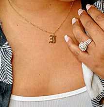 Load image into Gallery viewer, Old English Initial Necklace
