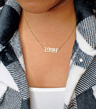 Load image into Gallery viewer, Old English Birth Year Necklace
