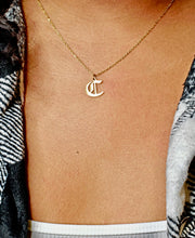 Load image into Gallery viewer, Old English Initial Necklace
