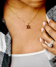 Load image into Gallery viewer, Old English Initial Necklace
