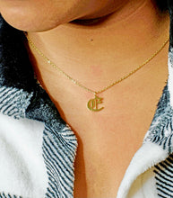 Load image into Gallery viewer, Old English Initial Necklace
